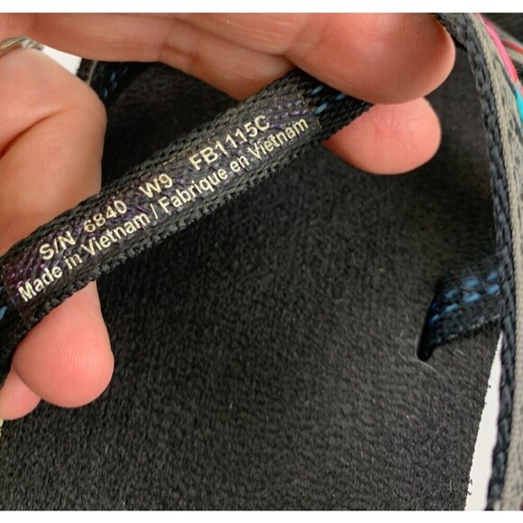 Teva Olowahu Mush Sandal 6840 Slip On Slide Strappy Felicitas Black Womens 9 - Picture 8 of 12